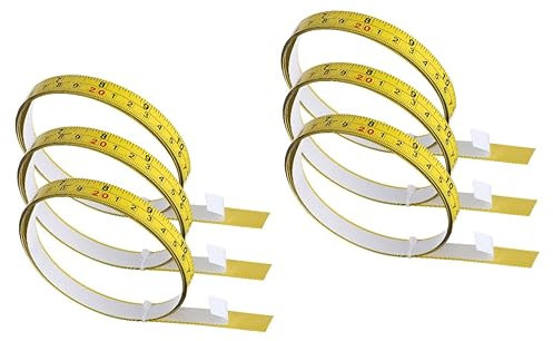 UPKOCH 6stücke Selbstklebende Maßbänder Mit Metrischen Und Imperialen Skalen Für Holzarbeiten Präzisionslineale Mit Klebefolie Für Werkbänke Und Vielseitige Anwendungen