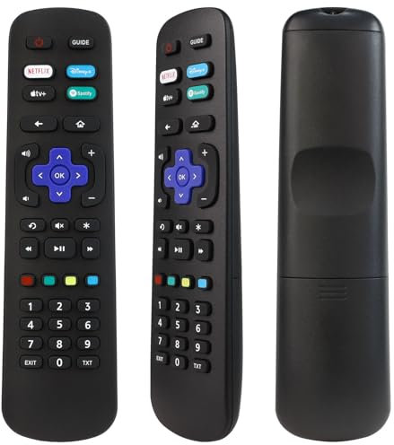 Replacement Remote Control for Roku TCL Smart TV 2022, Compatible with Roku TCL Built-in TV 32RS520K 43RC630K 50RP620K 65RC630K, with 4 Shortcut Keys, Not Setup Required