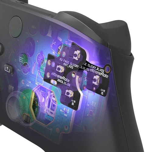 eXtremeRate ABXY Clicky Kit V2 para Xbox Core Control Accesorios Botón A B X Y Mouse Clicky Kit para Xbox Series S/X Modelo 1914 Mando Acción Botones Clicky Kit para Xbox One S/X Control Modelo 1708