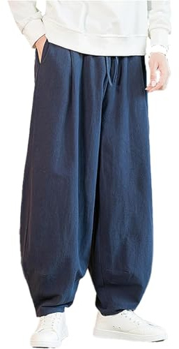 Generico Pantaloni Tai Chi Comodo Pantaloni da Allenamento da Uomo e da Donna Kung Fu Uniforme per Arti Marziali Qigong Wing Chun Shaolin Gamba Larga per Il Tuo Esercizio di Tai Chi,04,L