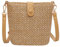 LOSTIS Stroh Strandtasche Strohtasche Strohsack Kleine Damen-Schultertasche Aus Stroh, Handgewebte Umhängetaschen Mit Riemen Korbtaschen Geflochten Stroh Handtasche(Yellow)