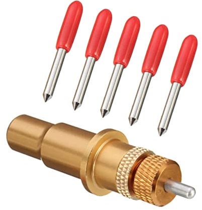 TOKIDNY 6stücke Schneideplotter Vinyl Cutter Klingen Mit Cuttermesser Und Halter Für Holz PVC Präzisions Mdfwolframstahl Schärfen Polieren