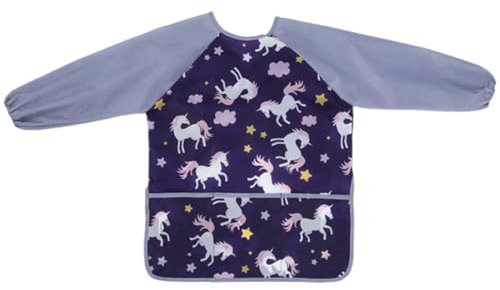 EIHI Tablier Peinture Enfant, Imperméables Blouse Peinture Enfant, Tabliers pour Garçon avec 3 Poches, Convient aux Enfants de 3 à 8 ans, Idéal pour l'Art à l'École et la Cuisine, 1 pièce