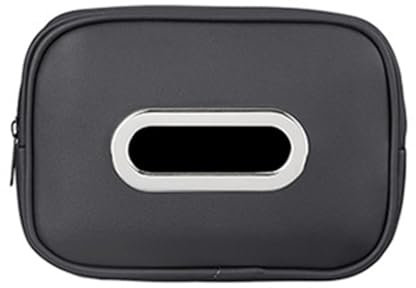 NJVFMQOJ Auto Taschentuchhalter FüR Audi S3 Convertible 2002-2020,Auto Tissue Halter,PU Leder Tissue Box Halter,Auto-Tücherhalter,Auto Zubehör,A-Black