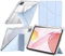 A-BEAUTY Custodia Compatibile con iPad (A16) 11a/10a Generazione (2025/2022) Cover Trasparente Antiurto con Portapenne & Staffe Adattatore, Supporto Trifold 6 in 1 a Forma di Y, Blu Cielo