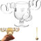 Generisch Weihnachtsgläser National Weihnachtsurlaub, Elch Gläser Weihnachtsglas, Elchgläser Christmas Vacation, Kreatives Elch-Schnapsglas Aus Glass, Weihnachtstasse, Moose Mug