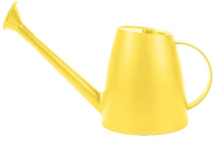 Arrosoir 1,8 L, Arrosoir de Jardin en Plastique, Arrosoir pour Plantes Arrosage Peut pour Les Plantes Extérieures Intérieures Arrosoir Arrosage, Petit Arrosoir avec Long Bec Arroser Fleurs, Jaune
