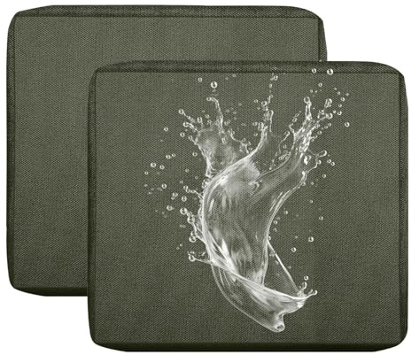 Outdoor Sofa Sitzkissenbezüge, Wasserdicht Sitzkissenbezug mit Reißverschluss, Sofa Überzug L Form Couch Überzug Abnehmbar Bezüge für Gartenpolster (Dunkelgrau,60x55cm(2er-Pack))