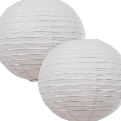 Quality White Regular Wire Paper Lantern Light Shade Lampshade 50cm Dia'- Large (6720 x 2)