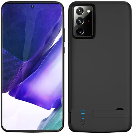 Battery Case for Galaxy Note 20 Ultra, 6000mAh Rechargeable Extended Backup Batteri Charging Cases for Samsung Galaxy Note 20 Ultra Portable Power Bank Cover, Black