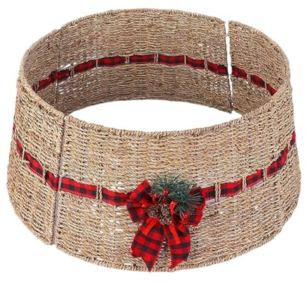 Générique Cercle pour Sapin De Noël | Décoration Rustique en Osier 61 Cm pour Fêtes - Base De Sapin en Osier Cache-Pied - pour Intérieur Et Extérieur – Séjour, Chambre, Appartement, Hiver