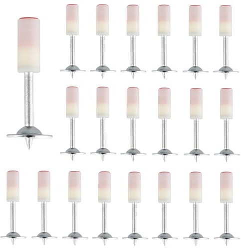 Velicber Lot de 400 clous pour pistolet à clous, diamètre 7,3 mm, clous pour murs en béton, plafonds, conduits de câbles, fixation murales, feutrés de toiture