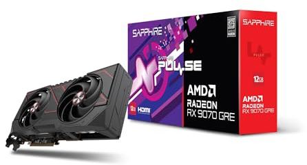 Sapphire Pulse AMD Radeon RX 9070 GRE Gaming OC Grafikkarte, 12 GB | Dual HDMI, Dual DP