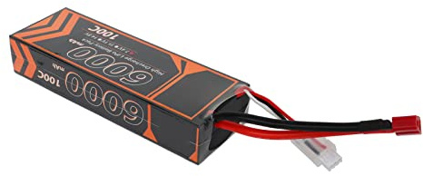 Alomejor Batterie Lipo RC 6000mAh 7.4V 100C 2S, avec Connecteur Deans T pour Voiture RC Camion 1/8 1/10 Quadcopter Drone FPV Racing
