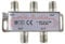 SAT & BK-Verteiler 4-fach Splitter 100dB geschirmt HD- und Unicable- tauchglich