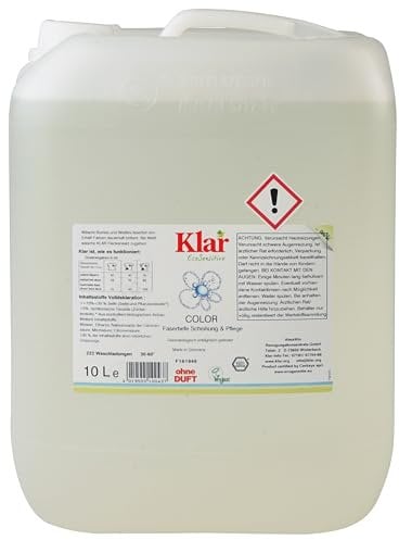 Klar eco Sensitive Color Waschmittel 10l, ohne Duft, 166 Waschladungen, für Allergiker, vegan