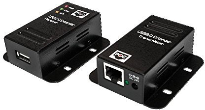 LogiLink UA0267 USB 2.0 Cat.5 Extender bis 50m mit 1 Port Hub, PoE schwarz