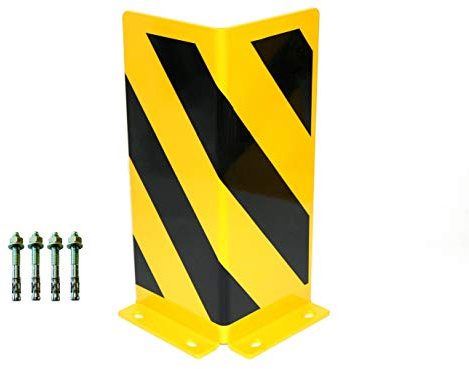 Rammschutz 400x165x165x5 mm gerade inkl. 4 Einschlagdübel M12 x 110 mm, Marke: Szagato (Anfahrschutz Regalschutz Rammschutzecke Made in Germany)