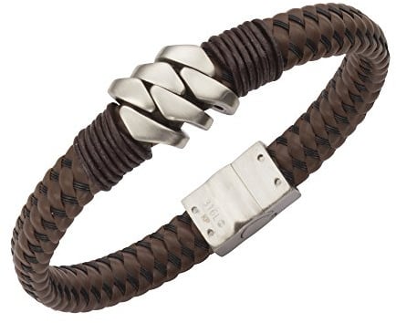 Zeeme Stainless Steel Damen Armband Edelstahl 21cm Rhodiniert braun 344060461-1