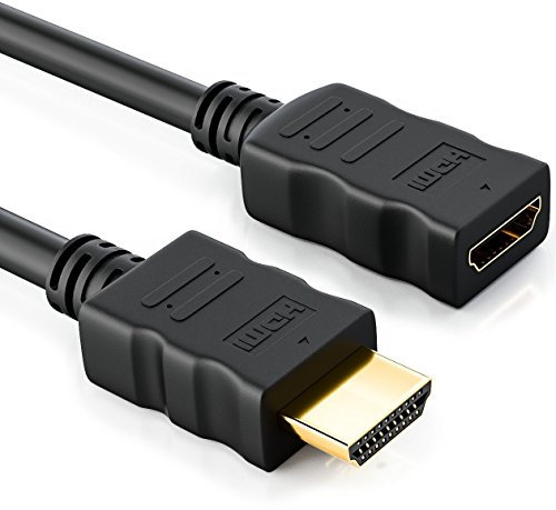 deleyCON 1m Câble d'Extension - Compatible avec HDMI 2.0a/b/1.4a - UHD 4K HDR 3D 1080p 2160p Arc - Haute Vitesse avec Ethernet