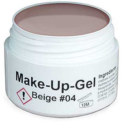 GS-Nails UV Make-Up Gel Camouflage für Nail-Art & Nagel-Design - 50 ml härtendes Cover-Gel - selbstglättendes Nagel-Gel - Beige #04