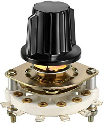 Sourcingmap 1P5T - Selector de interruptor giratorio con perilla de 1 polo, 5 posiciones, 1 banda de cubierta