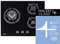 Sauber - Placa de Cristal Gas SECGB05-3 zonas - Butano - Parrilla Hierro Fundido - Autoencendido - Cristal Templado Negro - Seguridad GasStop - Ancho: 60cm - ENTREGA EN DOMICILIO