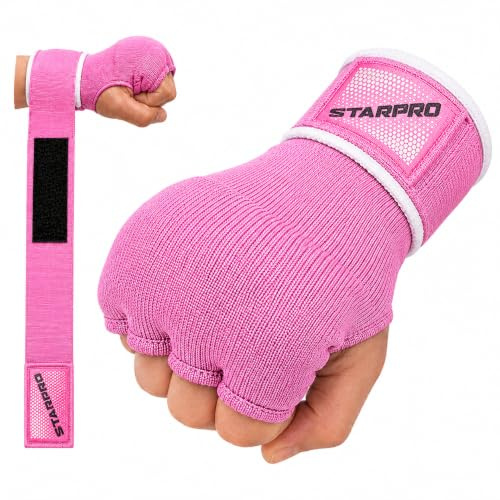 Starpro Sottoguanti da Boxe Tessuto Poliestere. Guanti Interni Protezione per Pugno e Pollice per Boxe, Sparring, Muay Thai, Kickboxing, MMA e Arti Marziali - Vari Colori - S, M, L, XL