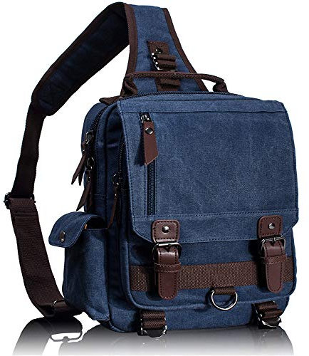 Bolsos de hombro mochila de lona para hombres mujeres bolso de hombro de cuero retro bolso de hombro militar de mensajero bolso de gran capacidad