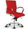 VERSEE Premium Echt-Leder Bürostuhl Montreal in Rot - Ergonomischer Designstuhl für Büro und Home-Office - Belastbar bis 150kg