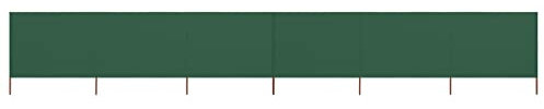 vidaXL Windschutzgewebe Faltbar Windschutz Sichtschutz Sonnenschutz Camping Balkon Terrasse Garten Zaun Strand 6-TLG. 800x120cm Grün