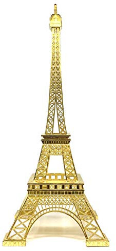 allgala Eiffelturm-Statue, Dekoration, Metalllegierung, goldfarben, 48 cm, EF19-86193