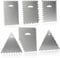 COM-FOUR® Juego de espátulas de 6 piezas - espátula de aluminio para pasteles - herramienta de modelado para hornear y cocinar - esparcidor con 23 patrones