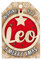 Personalised Wooden Leo Name Red Hanging Christmas Tree Bauble Decoration