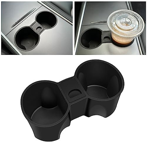 SHAOHAO Compatible avec Tesla Model 3 / Model Y 2021 2022 2023 Console Centrale Porte-gobelet pour Voiture Accessoires