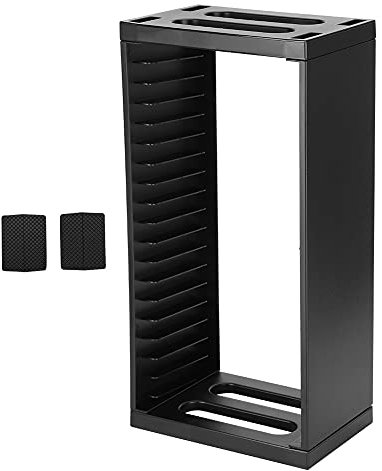 Agatige Torre di archiviazione per Giochi, 19221 Torre di archiviazione per Dischi di Gioco in ABS Organizzatore a Doppio Strato per ripiano per PS4 Slim PRO