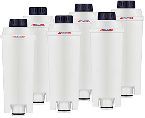 ALFILTREX Wasserfilter kompatibel mit DeLonghi DLS C002 Kaffeemaschinen Filterpatronen, DLSC002, SER 3017, Magnifica, Caffe, Cappuccino, ECAM, ESAM, ETAM, BCO, EC (6)