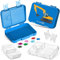 My Vesperbox – Len - Bento Box Kinder - Lunchbox mit 4+2 Fächern - extrem robust – Brotdose – Brotbox ideal für Kindergarten und Schule… (Blau - Bagger)