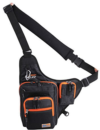 doorslay 32 * 39 * 12 cm Angeln Mehrzweck wasserdicht Canvas Angeln Reel Lure Tackle Bag Umhängetasche