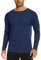TACVASEN UV Protection T-Shirt Men Lightweight Sport Tops Long Sleeve Sun Protection Shirt UPF 50 + Surfing T Shirt Navy Blue
