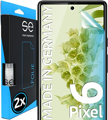 2x se® 3D SCHUTZFOLIE Transparent für Google Pixel 6,Selbstheilend, 100% Fingerabdruck & FaceID kompatibel, einfache blasenfreie Installation, Ultra-Klar, Stoß-Kratzfest, aus Deutschland