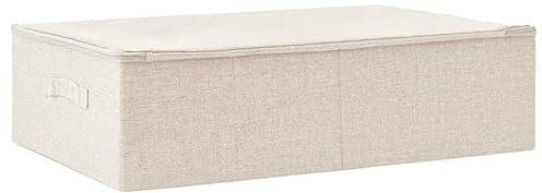 vidaXL Aufbewahrungsbox Spielzeugkiste Spielzeugbox Stoffbox Faltkiste Faltbox Regalkorb Kiste Korb Box Organizer Stoff 70x40x18cm Creme