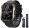 PYRODUM Smartwatch Herren, 1.71 HD Touchscreen Fitness Tracker Uhr, 5ATM Wasserdicht Smart Watch mit Blutdruckmessung Herzfrequenzmessung Schrittzähler, 24 Sportmodi fitnessuhr für ios Android