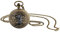 JewelryWe Taschenuhr Herren Retro Pixiu Tapferen Truppen Kylin für Reichtum Hohle Openwork Analog Quarz Uhr mit Halskette Kette Bronze Unisex Pocket Watch Geschenk
