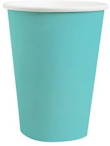 Santex 10 GOBELETS CARTON BIO 25CL BLEU CIEL