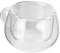 Wakects Taza de café de cristal térmico transparente de doble pared de 150 ml con asa