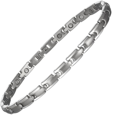 EnerCoppeX 99.99 reines Titan magnetische Behandlung Fußkettchen für Arthritis, 3500 Gauss starke magnetische Fußkettchen für Männer und Frauen, effektiv Arthritis entlasten und Gewicht verlieren