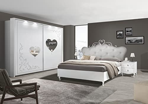 möbelando Schlafzimmer-Set Salvina in weiß.