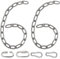 OWOAOOwl 2 stücke Edelstahl Ketten,Hängesessel Kette,Gliederkette mit Karabiner Edelstahl, Stahlkette 60CM, Ø4mm Rundstahlkette,Metallkette, Edelstahlkette für Hängesessel, Hängematten-Sets Boxsäcke