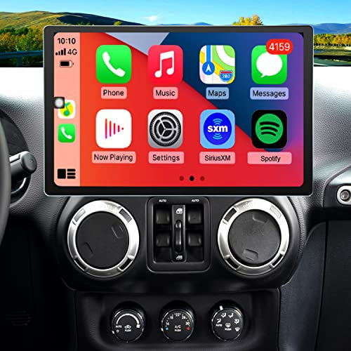 Pour Jeep Wrangler JK Radio Mise à niveau Écran stéréo 13,3 2011 2012 2013 2014 2015 2016 2017, accessoires de camion, remplacement stéréo Android, caméra sans fil intégrée